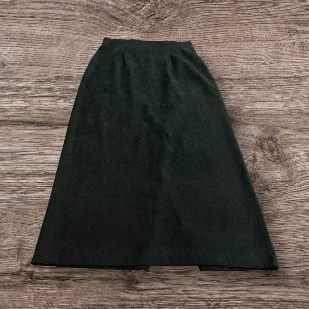 Briggs New York Black Faux Suede Maxi Skirt Size 8
